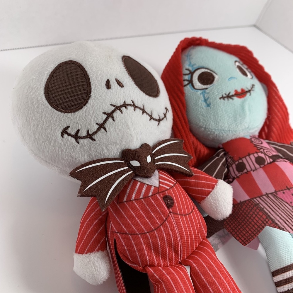 Disney Nightmare Before Christmas Jack Skellington & Sally 11" Valentine's Plush - Picture 5 of 5